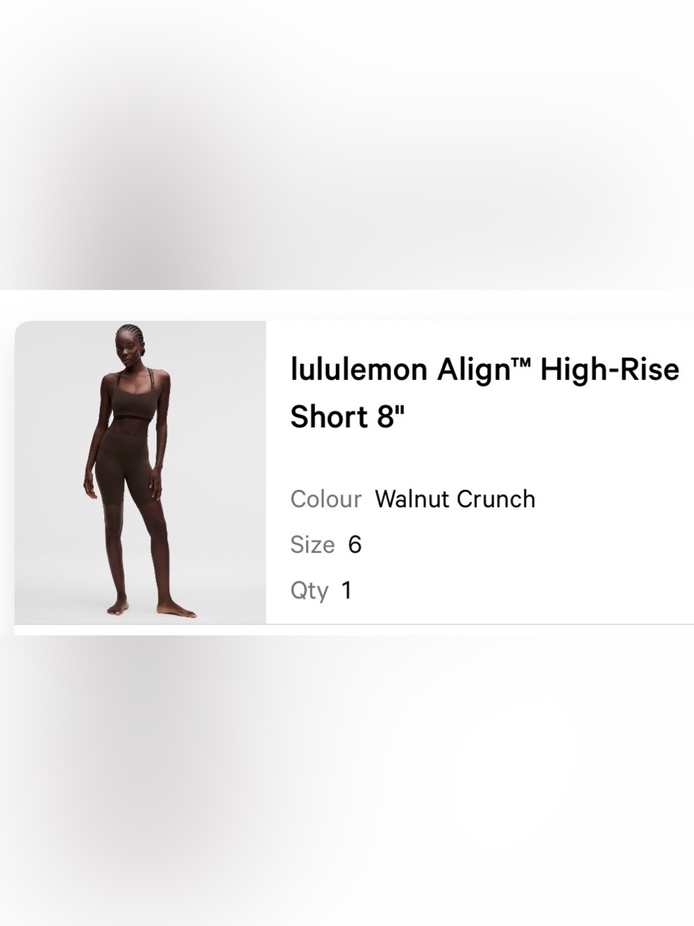 Lululemon Align High-Rise Short 8” - Walnut Crunch - Picture 3 of 3